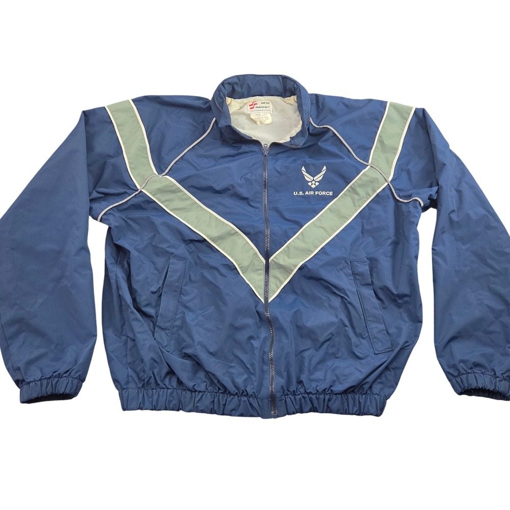 Skilcraft US Air Force Jacket Mens Large Blue PTU‎ Windbreaker Military Training